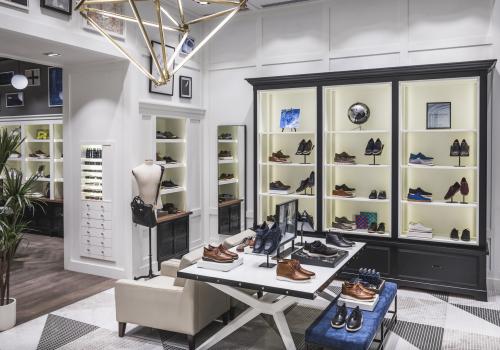 The innovative interior features a series of rooms, which are inspired by a residential layout that showcases the brand's new innovative lifestyle products.